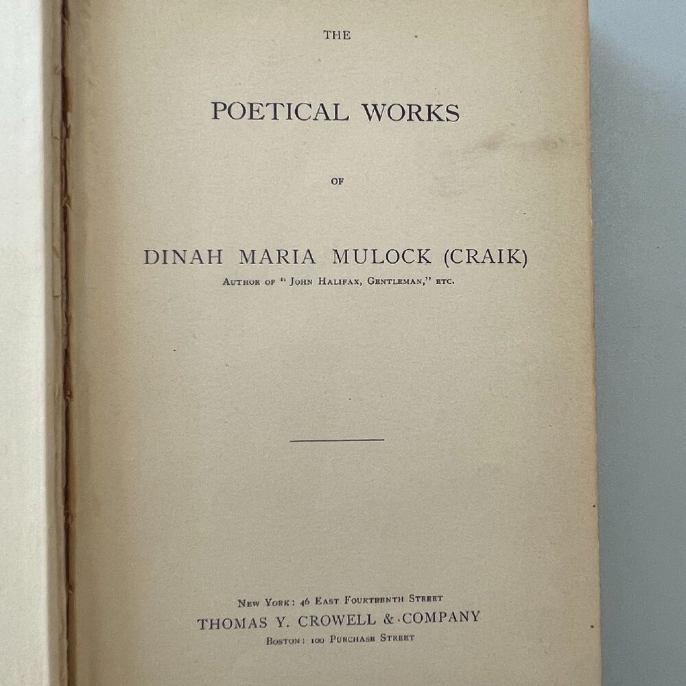 Mulock's Poem Hardcover Copyright Circa 1880 Thomas Y. Crowell & Company - Picture 12 of 16
